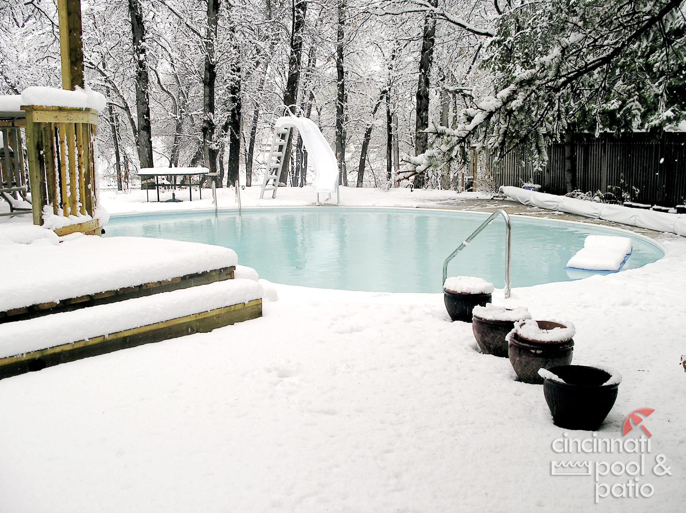 pool in winter